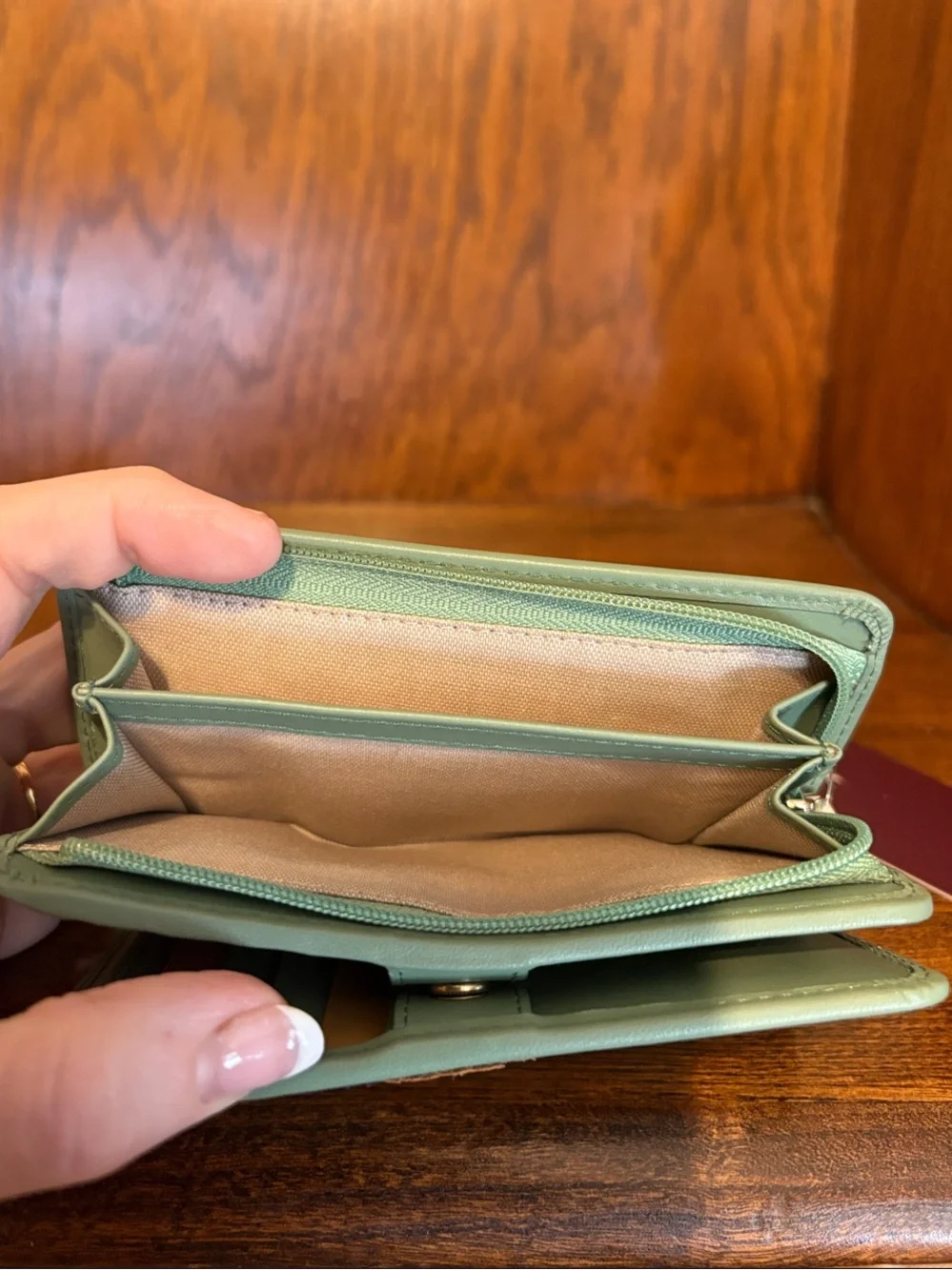 NWT-Radley London-Lunar New Year-Med Bifold Wallet-Horse Appliqué-Pistachio-$108